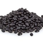 black beans isolated on white background